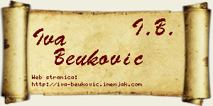 Iva Beuković vizit kartica